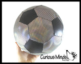 Metallic 9" Lightweight Inflatable Soccer Ball  - Sports Ball - Indoor Safe Athletic Play Gross Motor Toy (SHIPS DEFLATED)