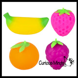 Fruit Soft Fluff- Creamy Doh Filled Squeeze Stress Balls  -  Sensory, Stress, Fidget Toy
