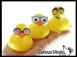 Funny Face 2" Rubber Ducks - Rubber Duckies - Cute Novelty Prize Reward Giveaway  Duck Gag X Ray Glasses, Mustache