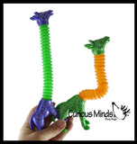 Cute Giraffe Neck Pull and Pop Snap Animal Expanding Flexible Accordion Tube Toy - Free Play - Open Ended Fidget Toy