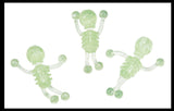 Sticky Tumbling Skeletons - Glow in the Dark - Stretchy Skeleton - Fidgets - Anatomy - Halloween