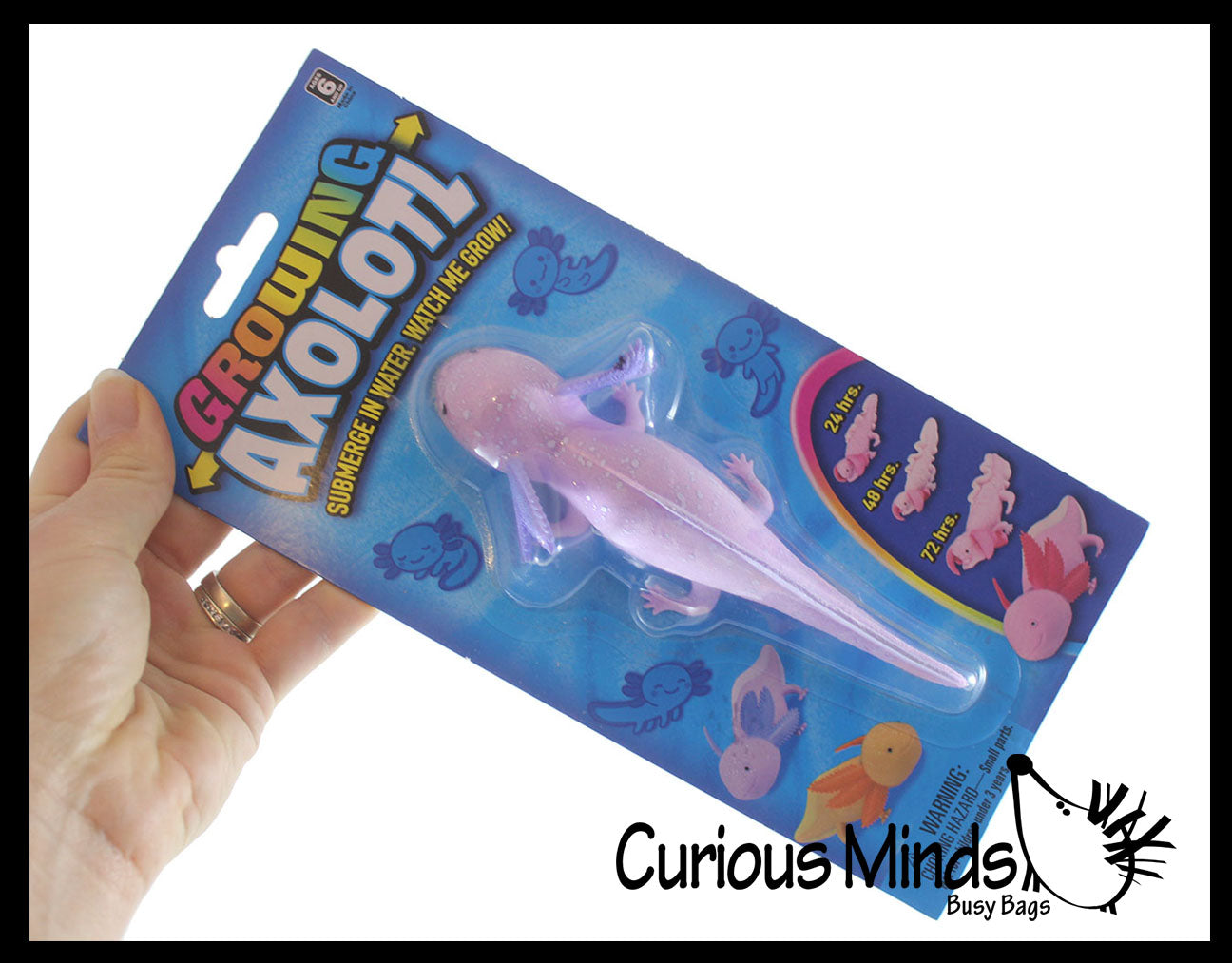 Jumbo Grow an Axolotl in Water - Add Water and it Grows - Critter Toy