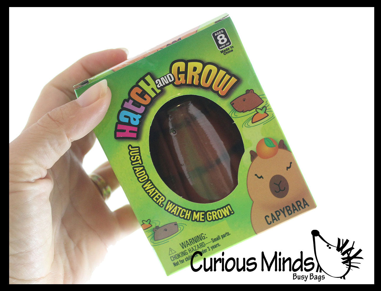 Hatch and Grow a Capybara in Water - Add Water and it Grows Toy Fun Science Expanding Novelty Magic Absorbent Polymer Toy