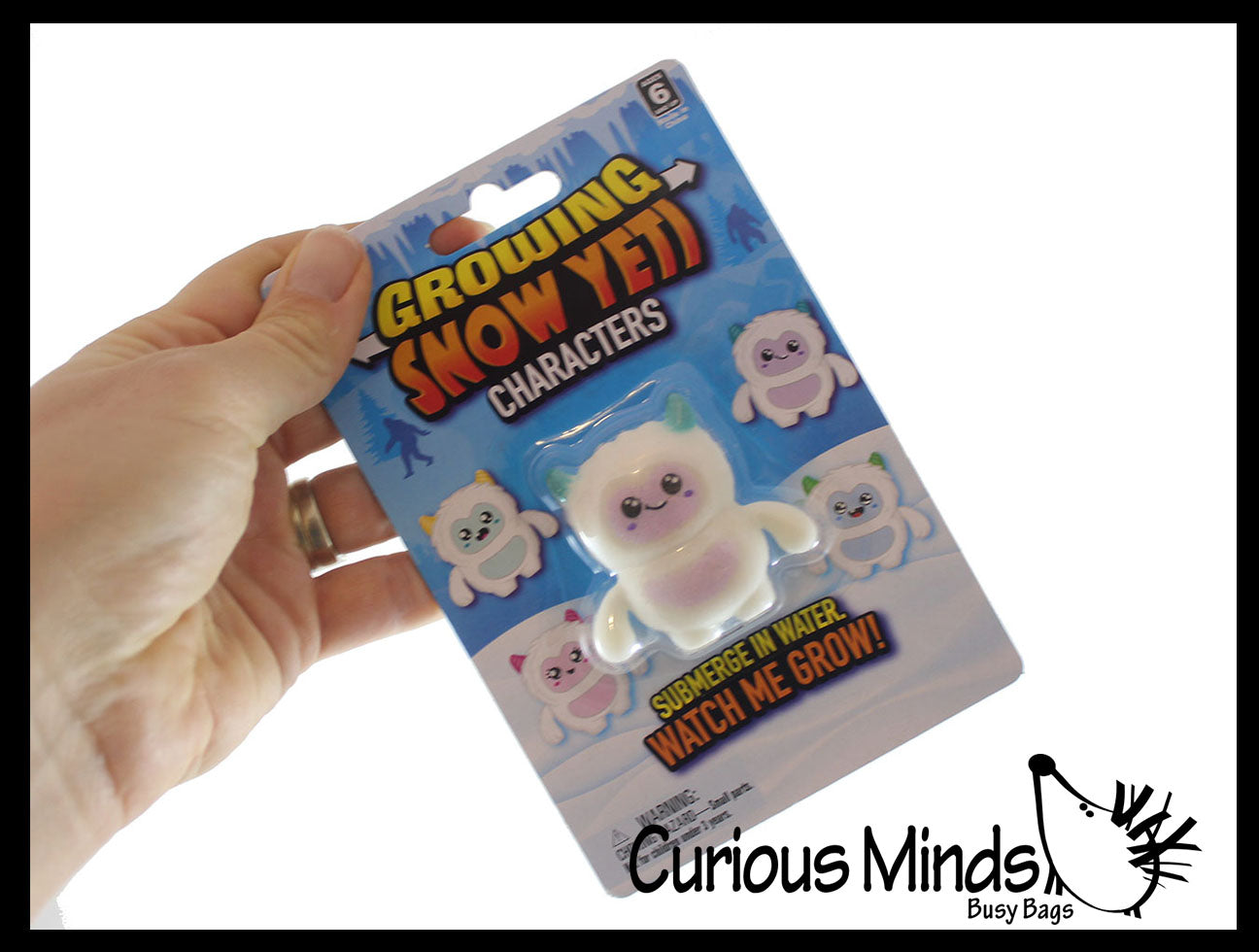 Grow a Yeti in Water - Add Water and it Grows - Critter Toy - Soak in Water and It Expands Winter