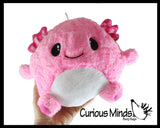 Round Gumball Axolotl Plush Stuffed Animals- Adorable Walking Fish Toy - Plush Stuffie Plushy Cuddly Toy Ball
