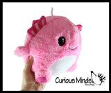 Round Gumball Axolotl Plush Stuffed Animals- Adorable Walking Fish Toy - Plush Stuffie Plushy Cuddly Toy Ball