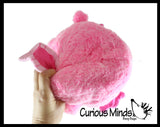 Round Gumball Axolotl Plush Stuffed Animals- Adorable Walking Fish Toy - Plush Stuffie Plushy Cuddly Toy Ball