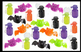 Halloween 96 Piece Small Toy Set - Mini Bubbles, and Sticky Bats - Trick or Treat (8 Dozen)