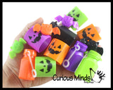 Halloween Small Toy Set - Mini Bubbles, Sticky Bats, and Spring Coils - Trick or Treat