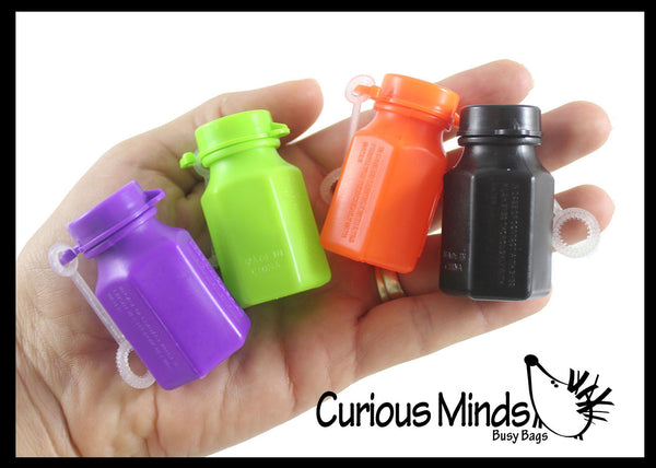 Halloween Mini Bubble Bottles - 4 Spooky Colors - Halloween Prize