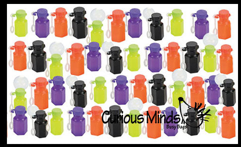 Halloween Mini Bubble Bottles - 4 Spooky Colors - Halloween Prize