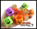 Halloween 96 Piece Pumpkin Small Toy Set - Pumpkin Guts Slime, and Jack O Lantern Spring Coils - Trick or Treat (8 Dozen)