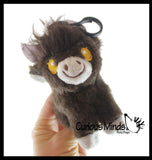 NEW - Highland Cow Plush Stuffed Animals with Clip - Adorable Hairy Farm Animal Toy - Plush - Soft Squishy Animal Plushie Stuffie - Backpack Clip
