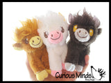 NEW - Highland Cow Plush Stuffed Animals with Clip - Adorable Hairy Farm Animal Toy - Plush - Soft Squishy Animal Plushie Stuffie - Backpack Clip