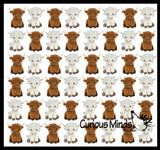 Plush Highland Cow with Corduroy Details - Heirloom Soft Hairy Cow Stuffed Animal - Cute Adorable Farm