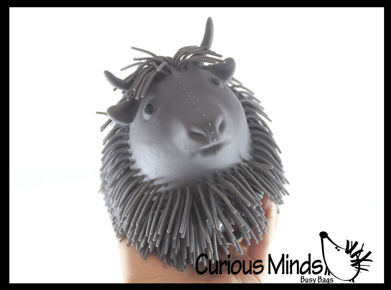 Shaggy Highland Cow Large 9" Puffer Ball - Sensory Therapy Fidget Stress Balls - OT Autism SPD