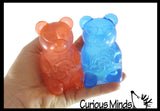 NEW - Gummy Bear Jelly Filled Stress Ball - Squishy Sensory Fidget Toy -  Gel Filling