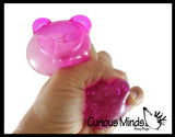 NEW - Gummy Bear Jelly Filled Stress Ball - Squishy Sensory Fidget Toy -  Gel Filling