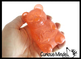 NEW - Gummy Bear Jelly Filled Stress Ball - Squishy Sensory Fidget Toy -  Gel Filling