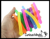 Gummy Worm Squishy Fidget Stretchy Strings - Cute Party Favor - Fake Food Candy Fidget