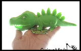 Sand Filled Squishy Colorful Dinosaur - Moldable Sensory, Stress, Squeeze Fidget Toy ADHD Special Needs Soothing Dino