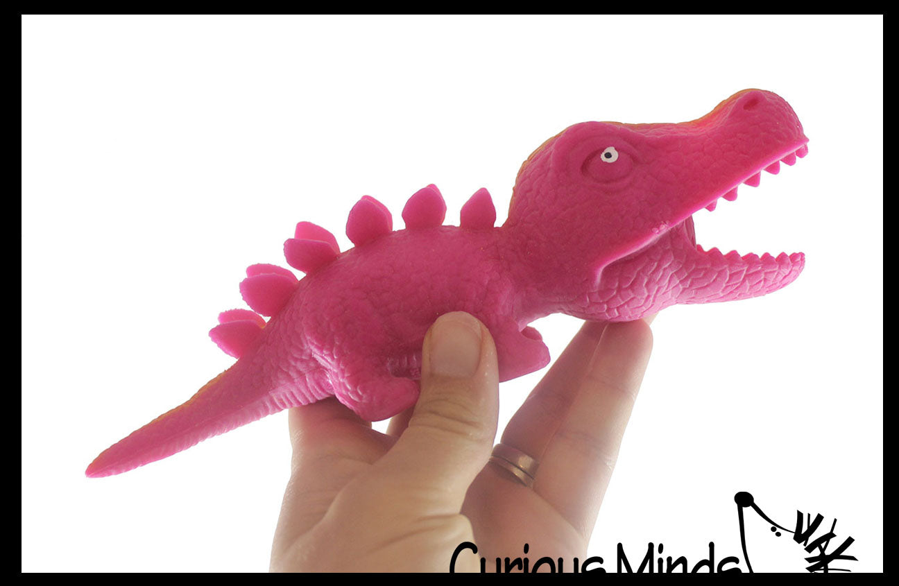 Sand Filled Squishy Colorful Dinosaur - Moldable Sensory, Stress, Squeeze Fidget Toy ADHD Special Needs Soothing Dino