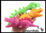 Sand Filled Squishy Colorful Dinosaur - Moldable Sensory, Stress, Squeeze Fidget Toy ADHD Special Needs Soothing Dino