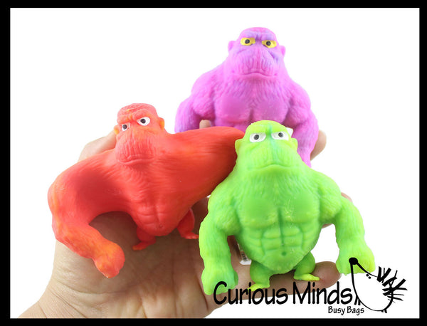 Boxed Sand Filled Stretchy Smash Gorilla Animals - Kong Ape Lover