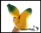 NEW - Jumbo Doh Banana Fruit Soft Fluff- Filled Squeeze Squishy Decompression Stress Balls - Sensory, Stress, Fidget Toy OT Huge