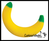 NEW - Jumbo Doh Banana Fruit Soft Fluff- Filled Squeeze Squishy Decompression Stress Balls - Sensory, Stress, Fidget Toy OT Huge