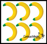 NEW - Jumbo Doh Banana Fruit Soft Fluff- Filled Squeeze Squishy Decompression Stress Balls - Sensory, Stress, Fidget Toy OT Huge