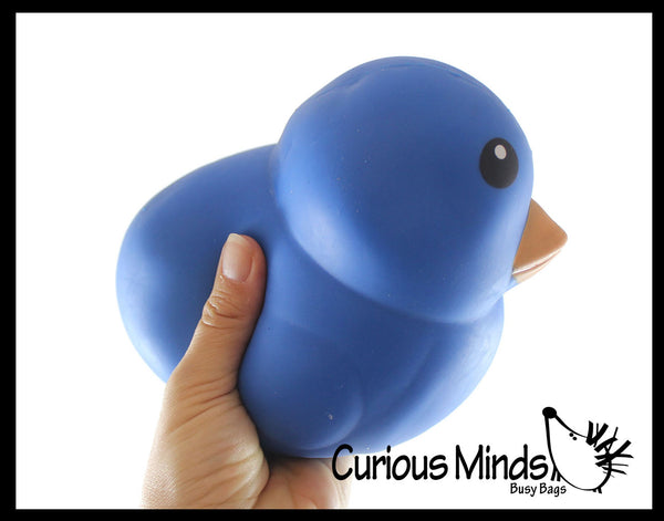 backpack mini squishy ducks built in Jumbo Doh Filled Ducky - Rubber Duck Shaped Stress Squishy Ball