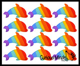NEW - Jumbo Dolphin Bubble Pop Game Rainbow - Silicone Push Poke Bubble Wrap Fidget Toy - Press Bubbles to Pop the Bubbles - Bubble Popper Sensory Stress Toy
