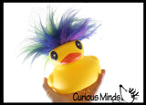NEW - Jumbo Rubber Ducks With Colorful Hair - Rubber Duckies - Cute Novelty Prize Reward Giveaway