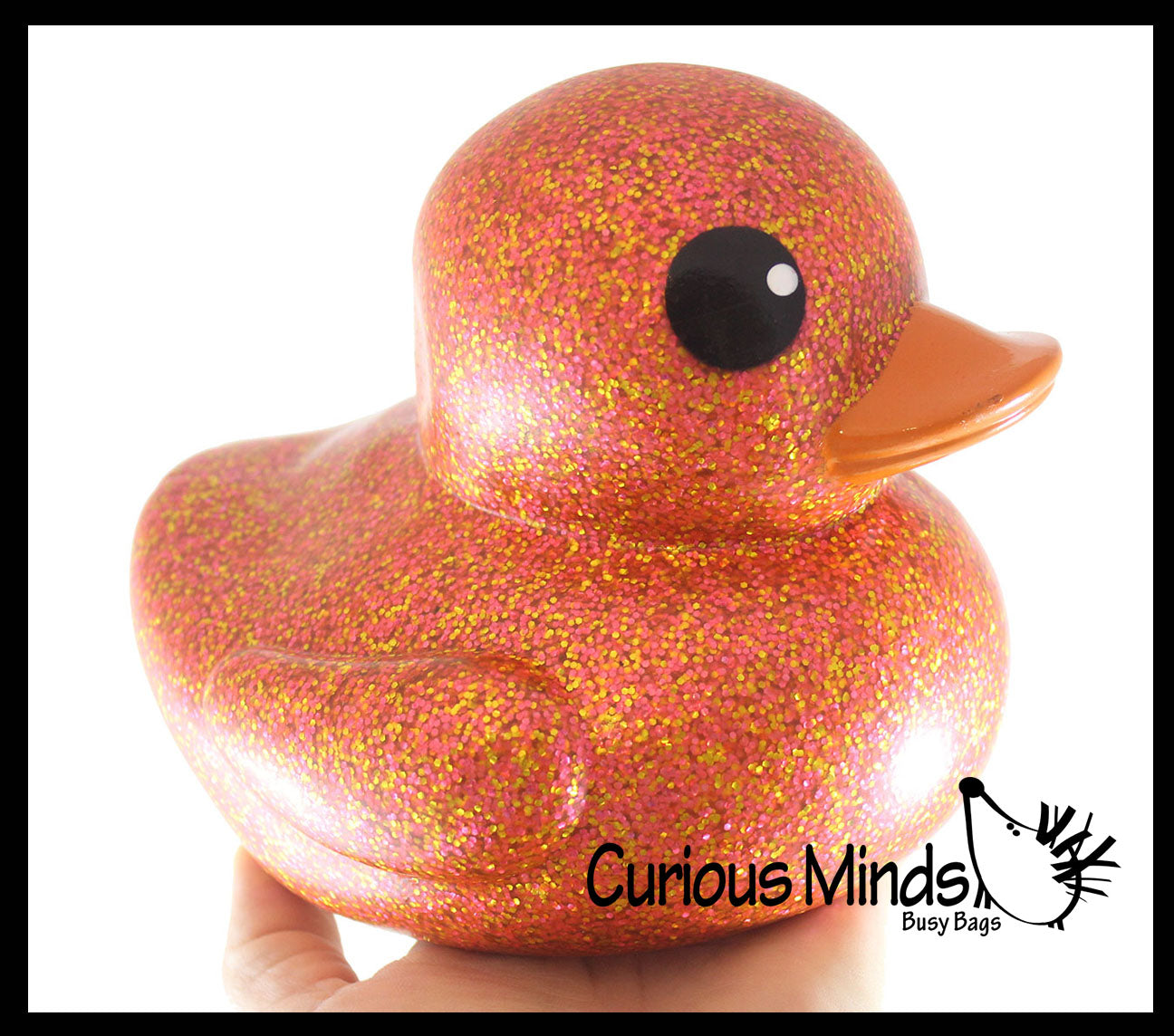 Jumbo Glitter Rubber Ducks - Rubber Ducky Duckies - Cute Novelty Prize Reward Giveaway