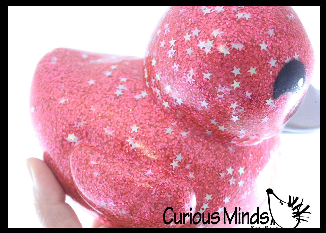 Jumbo Glitter with Stars Rubber Ducks - Rubber Ducky Duckies - Cute Novelty Prize Reward Giveaway