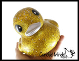 Jumbo Glitter with Stars Rubber Ducks - Rubber Ducky Duckies - Cute Novelty Prize Reward Giveaway