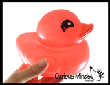 Jumbo Neon Rubber Ducks - Rubber Ducky Duckies - Cute Novelty Prize Reward Giveaway Florescent Glows in Black Light