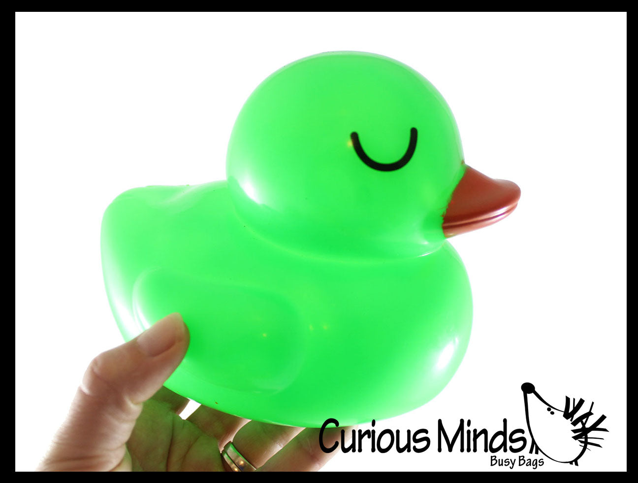 Jumbo Neon Rubber Ducks - Rubber Ducky Duckies - Cute Novelty Prize Reward Giveaway Florescent Glows in Black Light