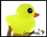 Jumbo Neon Rubber Ducks - Rubber Ducky Duckies - Cute Novelty Prize Reward Giveaway Florescent Glows in Black Light