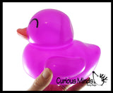 Jumbo Neon Rubber Ducks - Rubber Ducky Duckies - Cute Novelty Prize Reward Giveaway Florescent Glows in Black Light