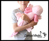 NEW - Axolotl Realistic Earth Safe Cute Large Long Plush Stuffed Animals Body Pillow - Adorable Soft and Cuddly Mini Animal Plushie Plushy