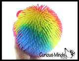 Rainbow Multi-Color Jumbo 7" Puffer Ball - Sensory Therapy Fidget Stress Balls - OT Autism SPD