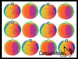 Rainbow Multi-Color Jumbo 7" Puffer Ball - Sensory Therapy Fidget Stress Balls - OT Autism SPD