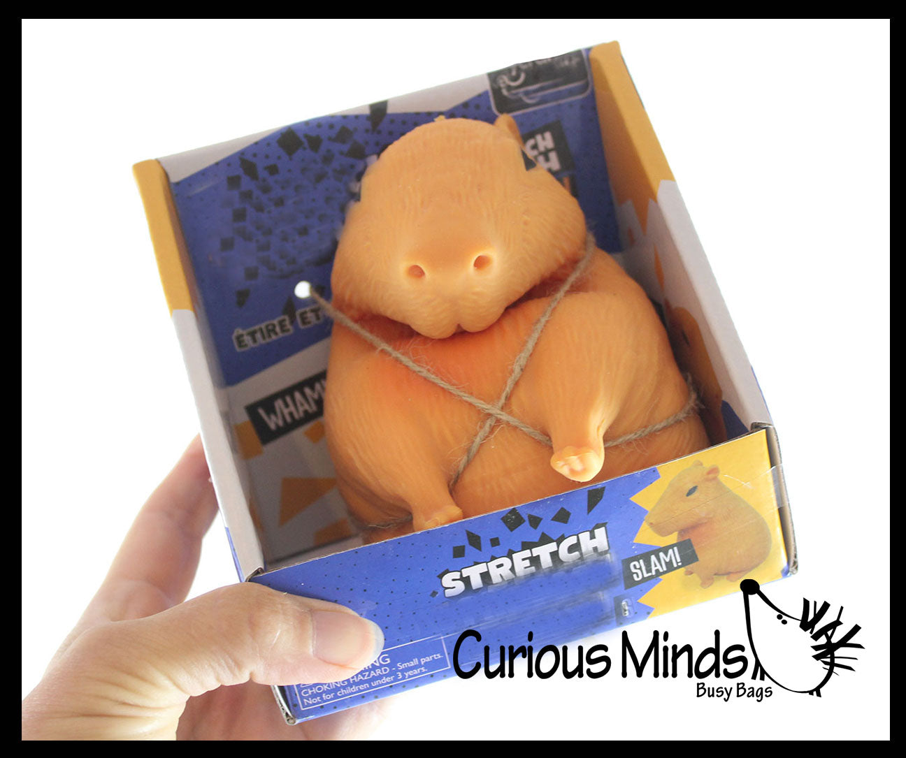 Jumbo Sand Filled Stretchy Smash Animals - Pig, Sloth, Panda, Capybara Lover Sensory Fidget Toy Weighted