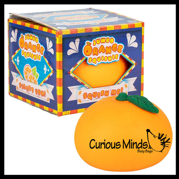 Jumbo Doh Filled Orange - Soft Stress Squishy Ball Fruit | Curious