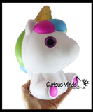 JUMBO Unicorn Squishy Slow Rise Foam Pet Animal Toy -  Scented Sensory, Stress, Fidget Toy