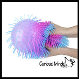 Striped Multi-Color Tie Dye Swirl Jumbo 8" Puffer Ball - Sensory Therapy Fidget Stress Balls - OT Autism SPD