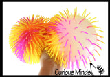 Striped Multi-Color Tie Dye Swirl Jumbo 8" Puffer Ball - Sensory Therapy Fidget Stress Balls - OT Autism SPD