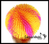 Striped Multi-Color Tie Dye Swirl Jumbo 8" Puffer Ball - Sensory Therapy Fidget Stress Balls - OT Autism SPD